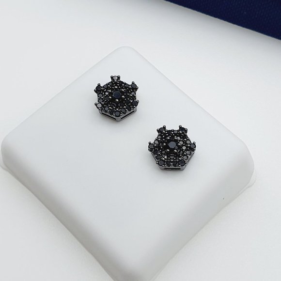 - "925 Sterling Silver Plated CZ Earrings, INUS1BR181 - Picture 7 of 9